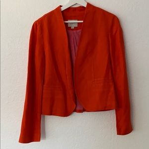 red orange blazer